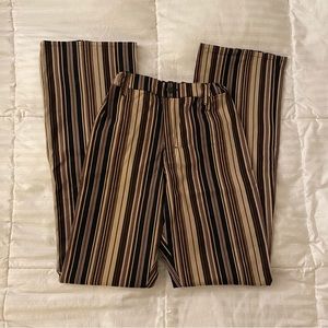 Striped wide-leg pants